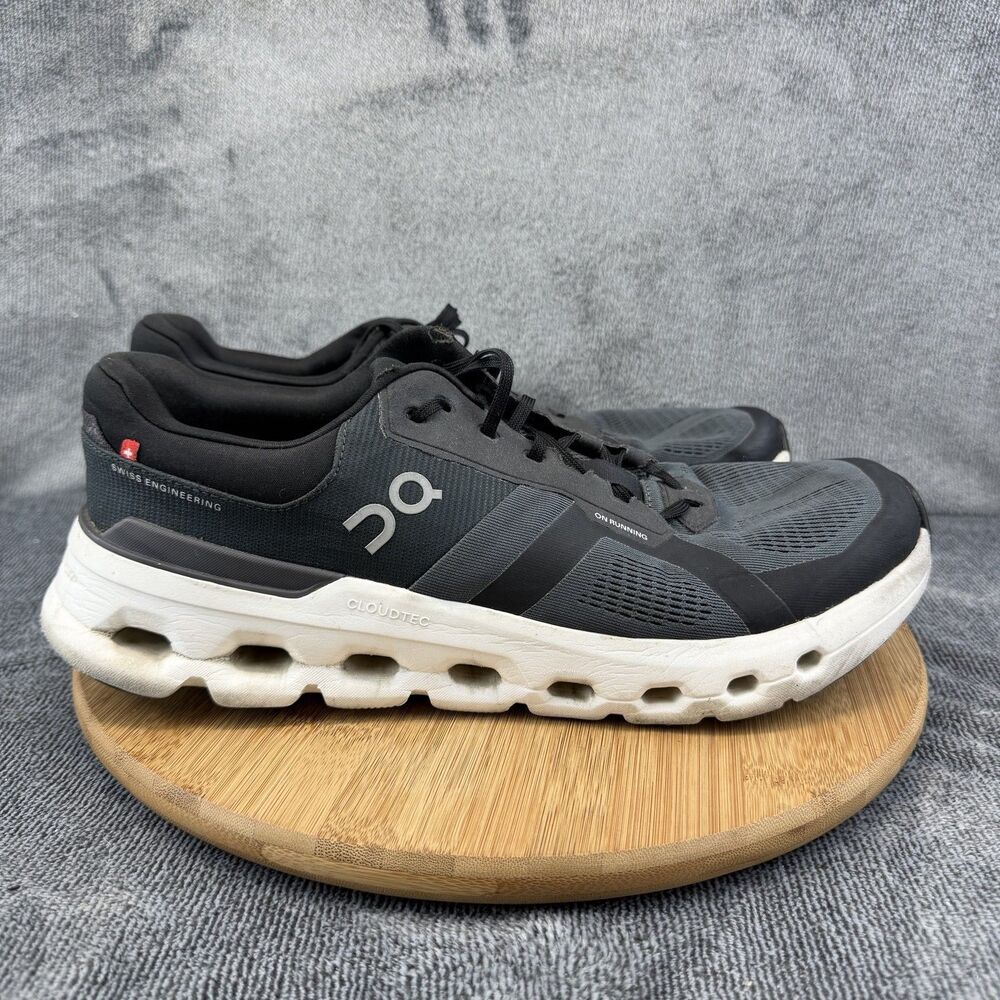 On Shoes Mens Size 13 Black Low Top CloudTec Athletic Running Sneakers